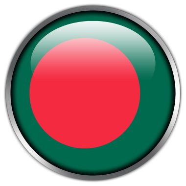 Bangladeş bayrağı parlak düğme