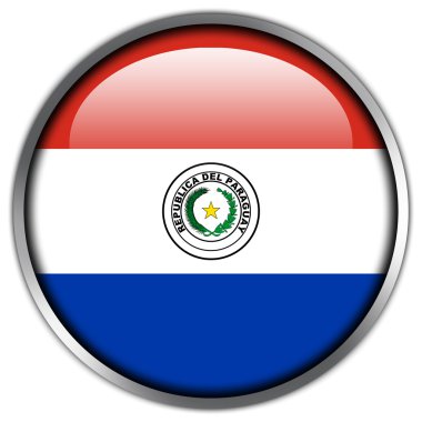 Paraguay bayrak parlak düğme