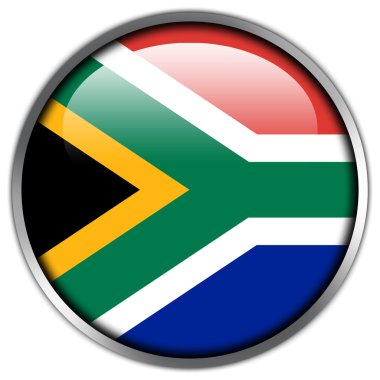 Güney Afrika bayrak parlak düğme