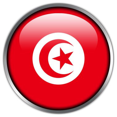 Tunus bayrağı parlak düğme
