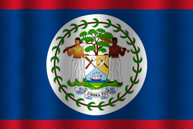 Belize bayrağı sallayarak