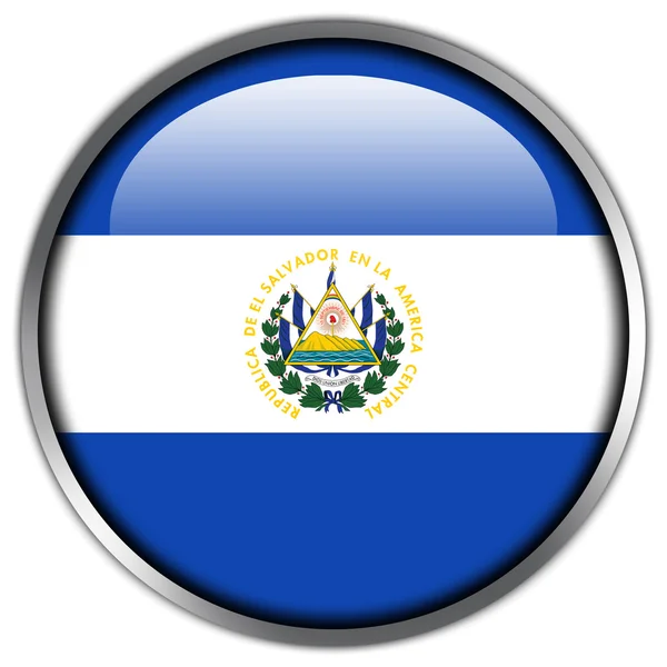 El Salvador Flag glossy button — Stock Photo, Image