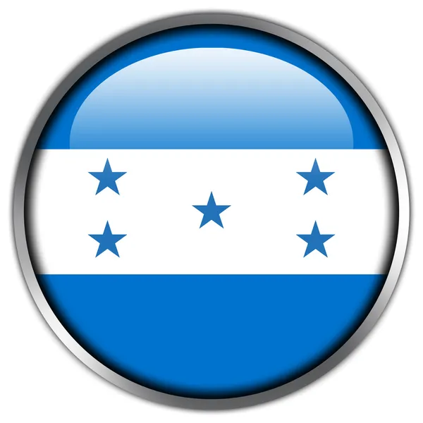 Ονδούρα σημαία γυαλιστερή κουμπί — Φωτογραφία Αρχείου
