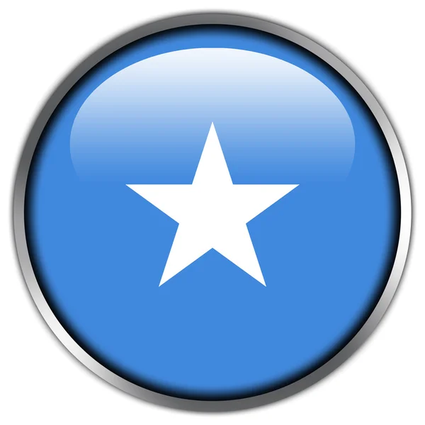 索马里国旗光泽按钮 — 图库照片