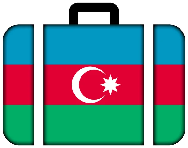 Maleta con bandera de Azerbaiyán — Foto de Stock