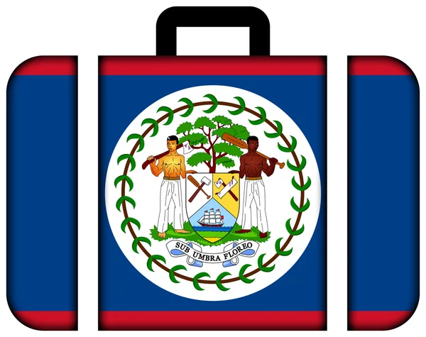 Bőrönd, belize zászló — Stock Fotó