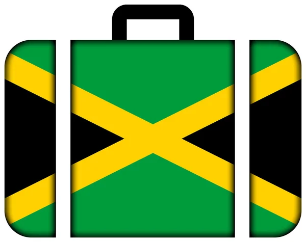 Maleta con Bandera de Jamaica — Foto de Stock