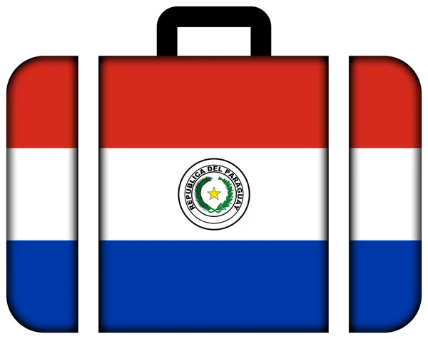 Maleta con Bandera de Paraguay — Foto de Stock