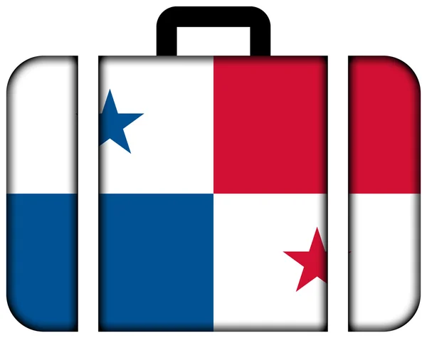 Suitcase with Panama Flag — Stock Photo, Image