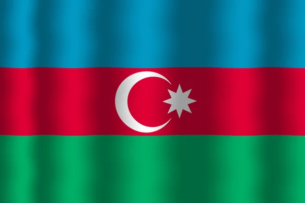 Azerbaidschanische Flagge schwenkend — Stockfoto