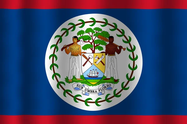 Viftar belize flagga — Stockfoto