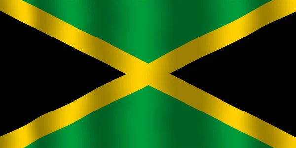 Acenando bandeira da Jamaica — Fotografia de Stock