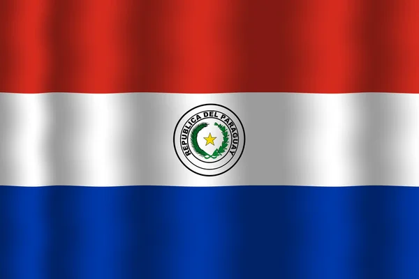 Vlající vlajka Paraguaye — Stock fotografie