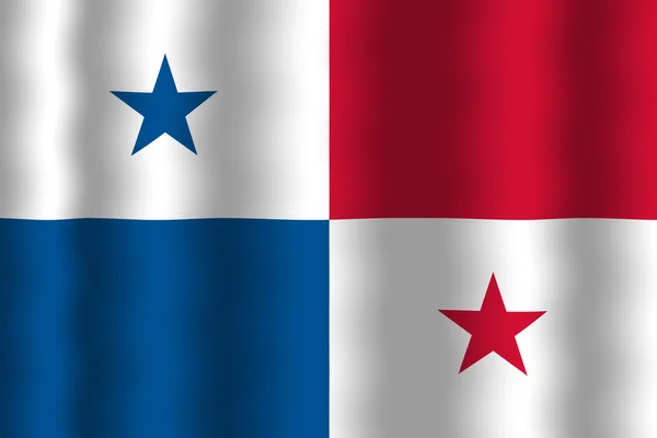 Ondeando bandera de Panamá — Foto de Stock