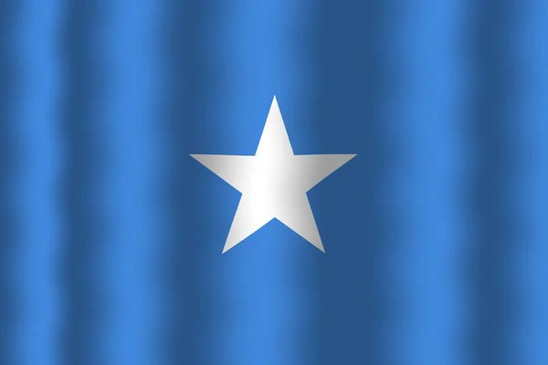 Размахивая флагом Сомали — стоковое фото