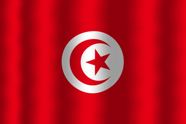 Bandiera Tunisia sventolante — Foto Stock