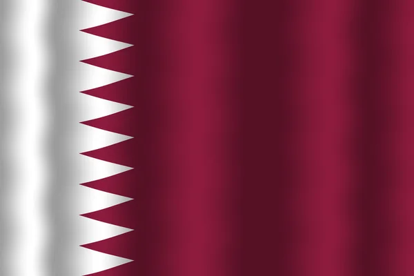 Ondeando Bandera de Qatar —  Fotos de Stock
