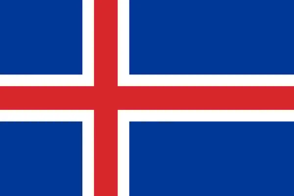 Vlag van IJsland — Stockfoto