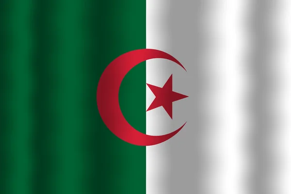 Viftar Algeriet flagga — Stockfoto