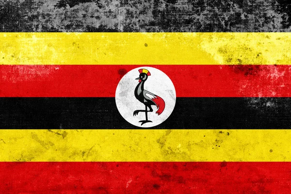 Grunge Oeganda vlag — Stockfoto