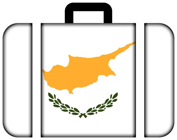 Koffer mit zyprischer Flagge — Stockfoto