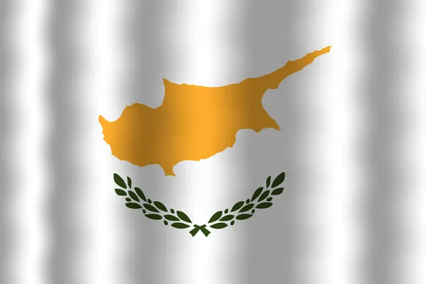 Vlající vlajka Kypru — Stock fotografie