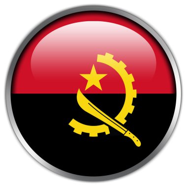 Angola bayrağı parlak düğme