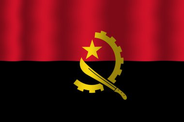 Angola bayrağı sallayarak