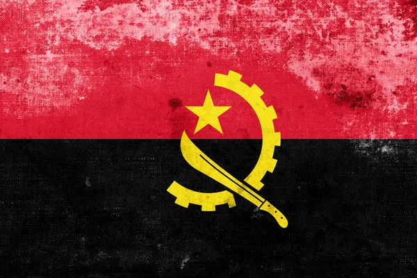 Grunge Angola Bandiera — Foto Stock