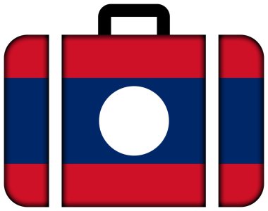 laos bayrağı ile bavul