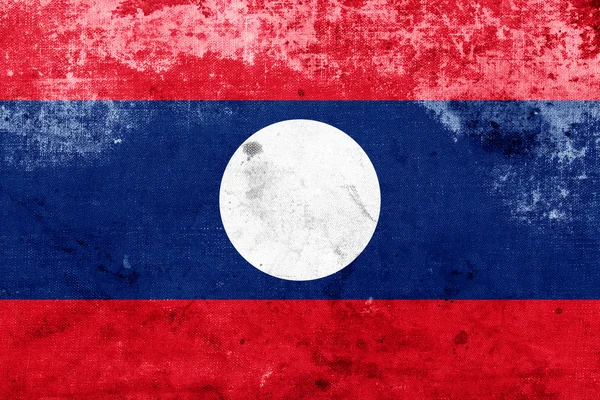 Bandera de Laos Grunge — Foto de Stock