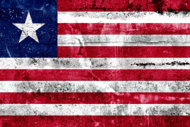 Liberya bayrağı grunge duvara boyalı