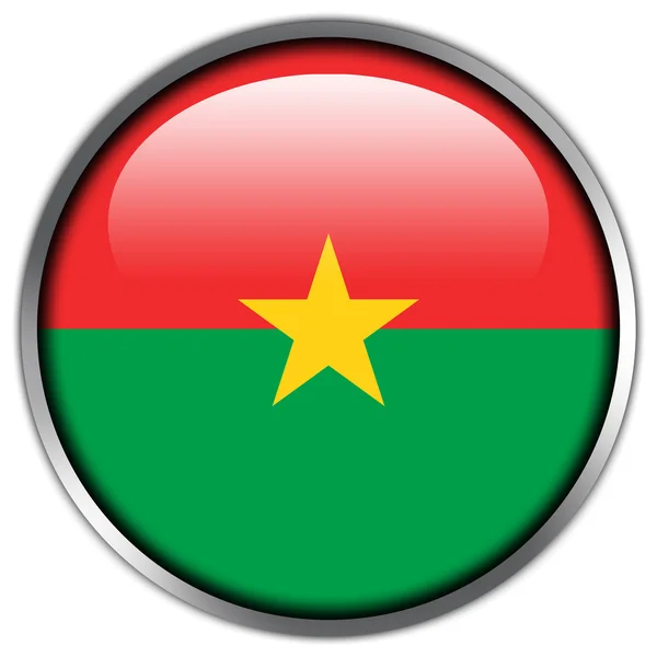 Burkina Faso Bandeira botão brilhante — Fotografia de Stock