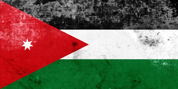 Grunge jordanische Flagge — Stockfoto
