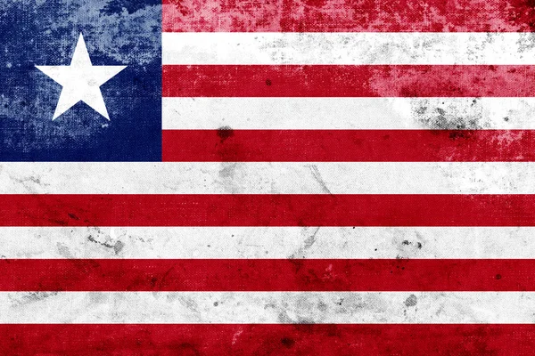 Grunge Liberia Flagge — Stockfoto