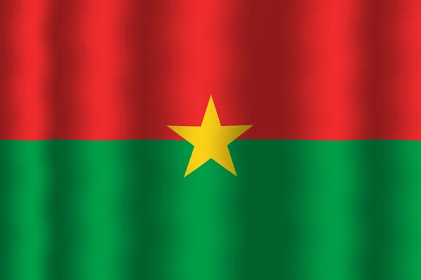 Ondeando la bandera de Burkina Faso — Foto de Stock