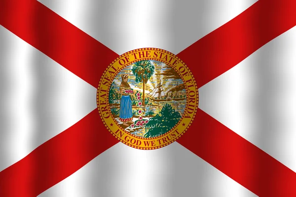 Florida-Flagge schwenkend — Stockfoto