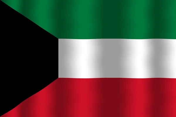 Acenando Bandeira do Kuwait — Fotografia de Stock