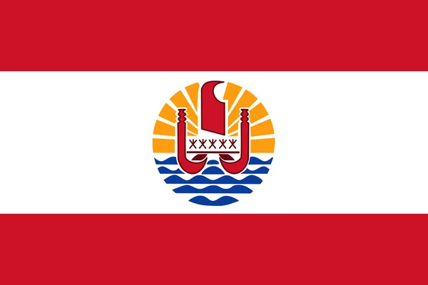 Bandeira da Polinésia Francesa — Fotografia de Stock