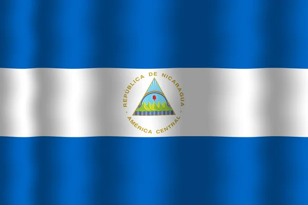 Ondeando bandera de Nicaragua —  Fotos de Stock