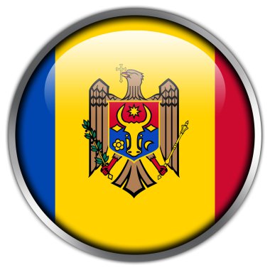 Moldova bayrağı parlak düğme