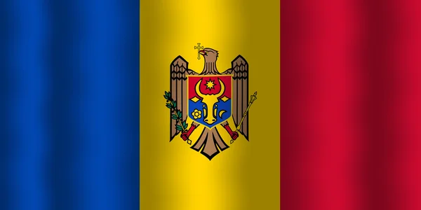 Bandeira da Moldávia acenando — Fotografia de Stock