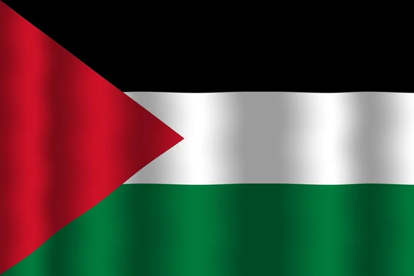 Bandeira da Palestina acenando — Fotografia de Stock