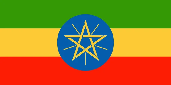 Etiópia Bandeira — Fotografia de Stock