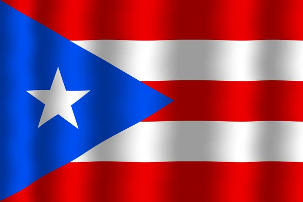 Waving Puerto Rico Flag — Stock Photo, Image
