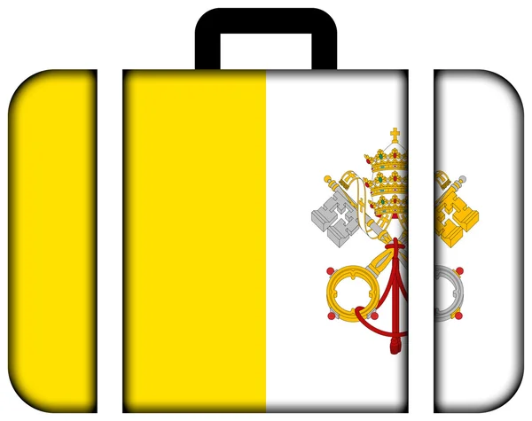梵蒂冈城标志的手提箱 — 图库照片