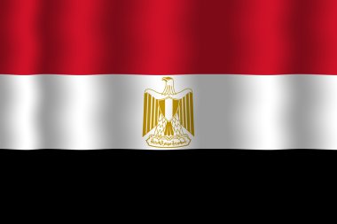 Mısır bayrağı sallayarak