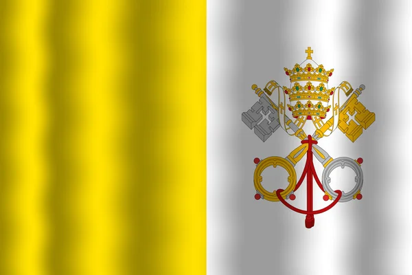 Розмахуючи прапором Ватикану — стокове фото
