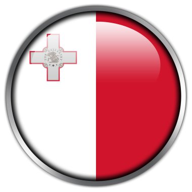 Malta bayrağı parlak düğme