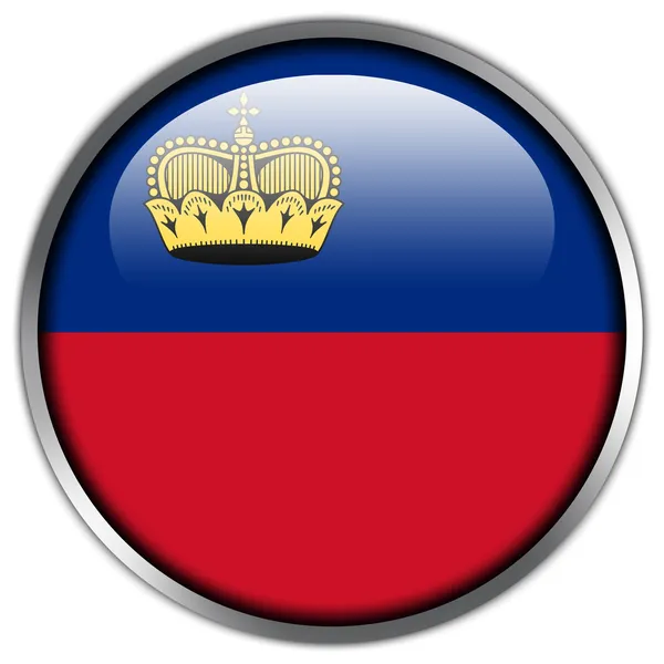 Lichtenstein Flag glossy button — Stock Photo, Image